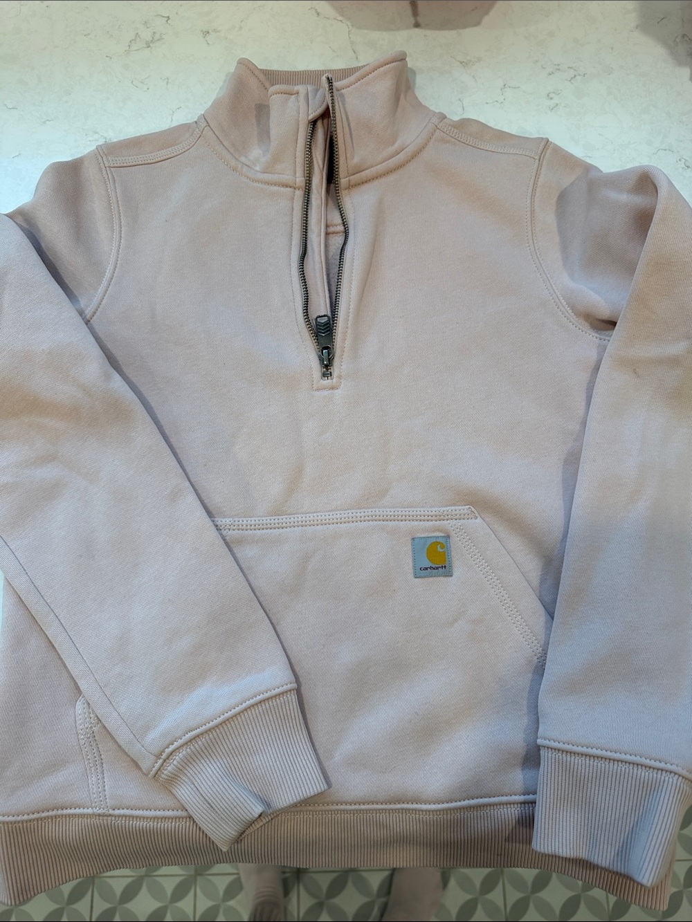 Carhartt Women’s Half-Zip Sweatshirt in Light Lavender